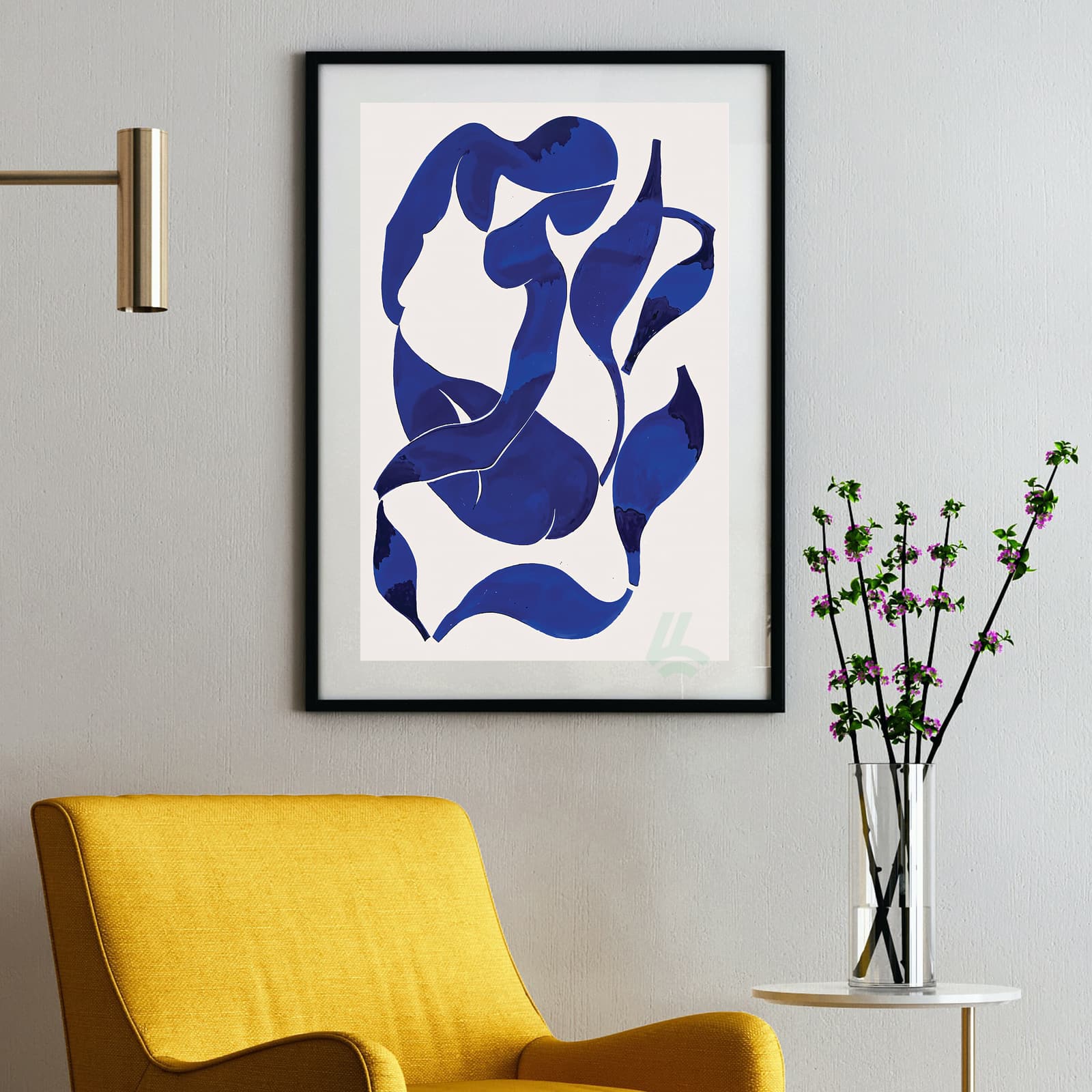Abstract Figure Poster in Blue product photo 2
