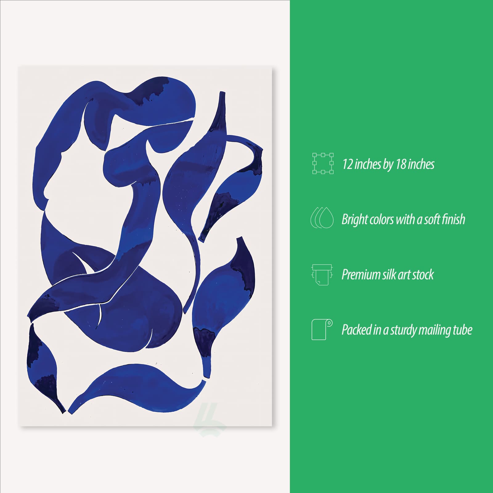Abstract Figure Poster in Blue product photo 3