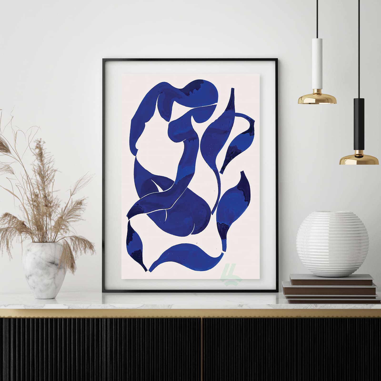 Abstract Figure Poster in Blue product photo 4