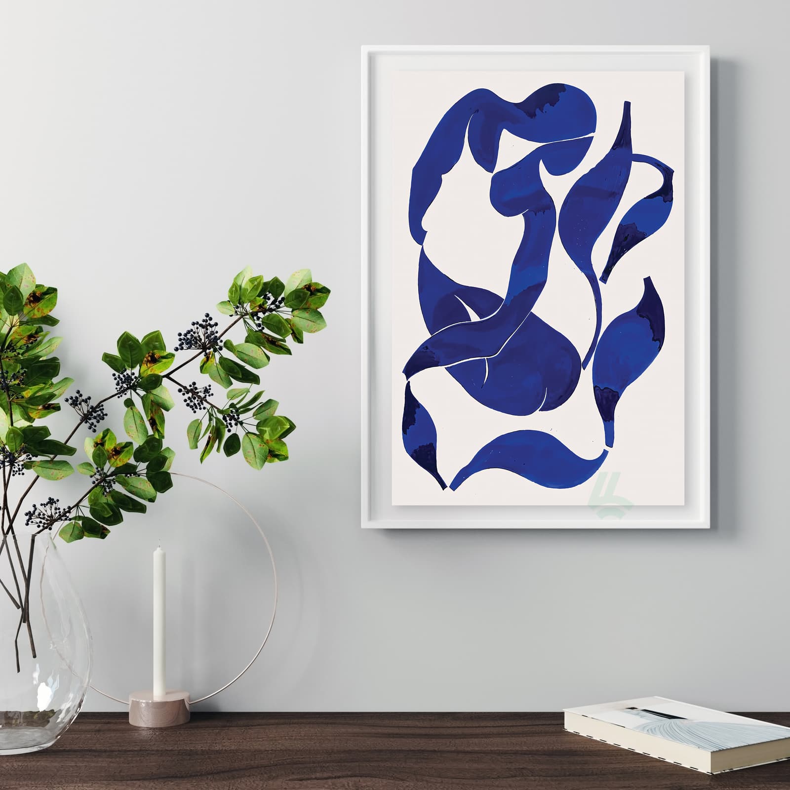 Abstract Figure Poster in Blue product photo 5