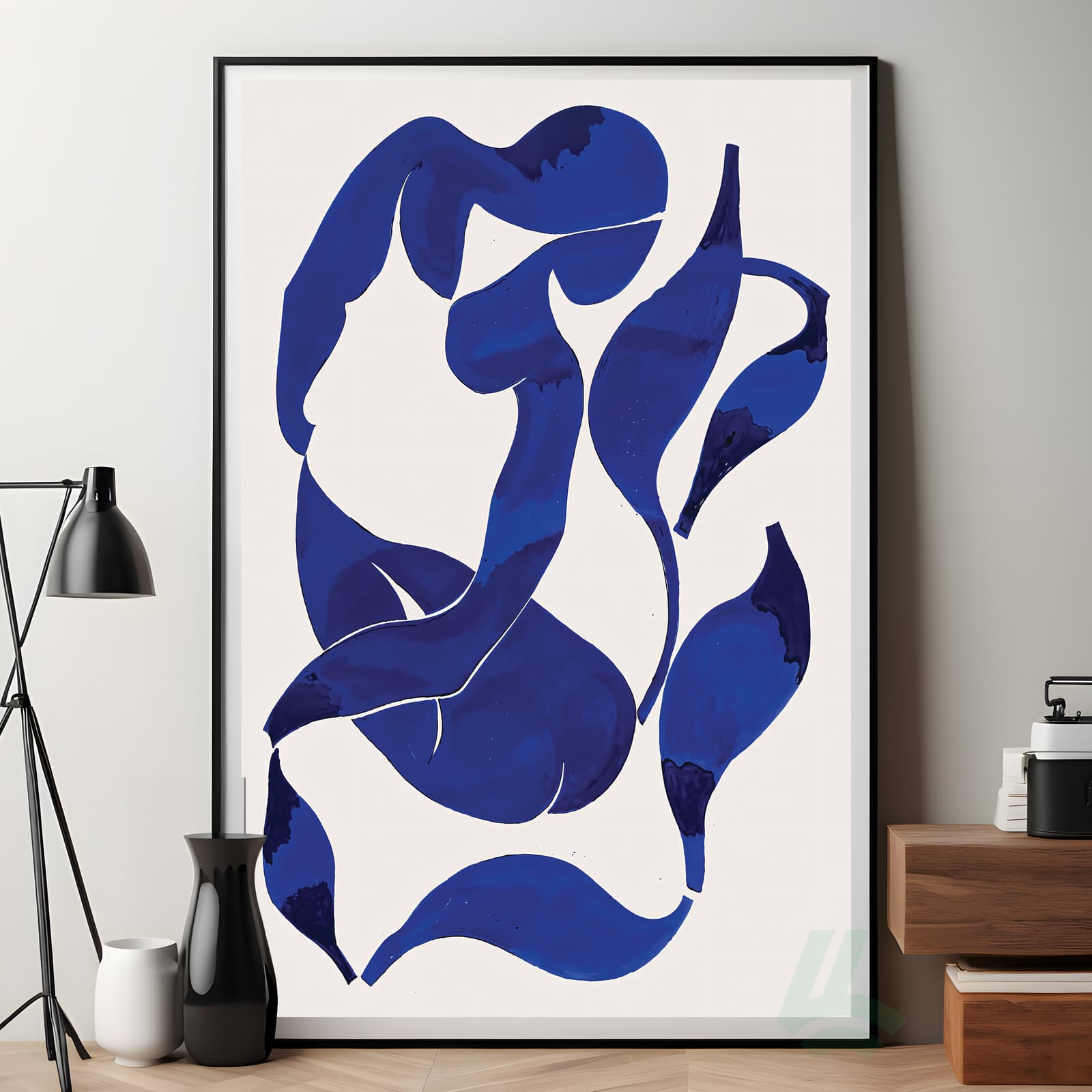 Abstract Figure Poster in Blue product photo 7