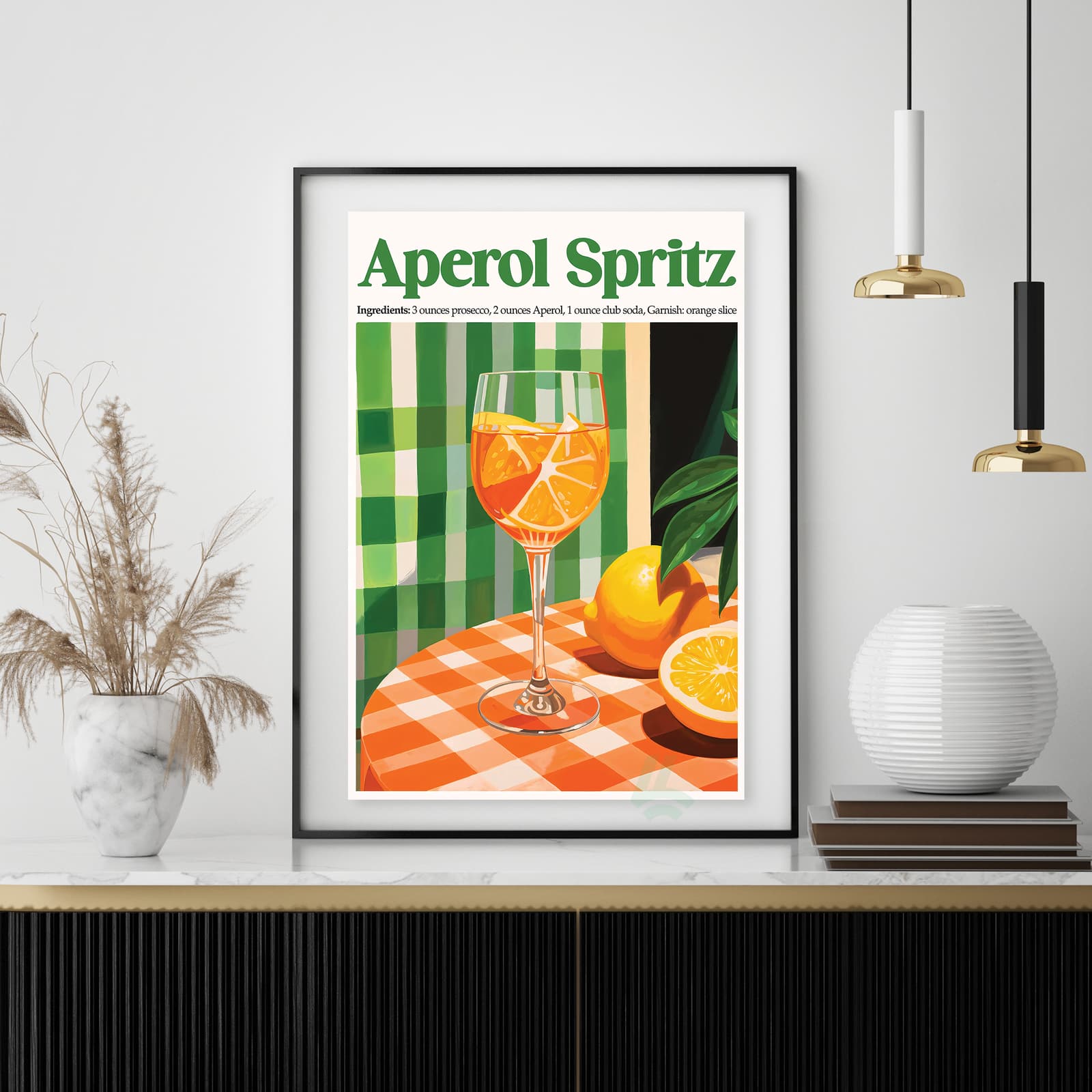 Aperol Spritz Poster Cocktail Wall Art product photo 4