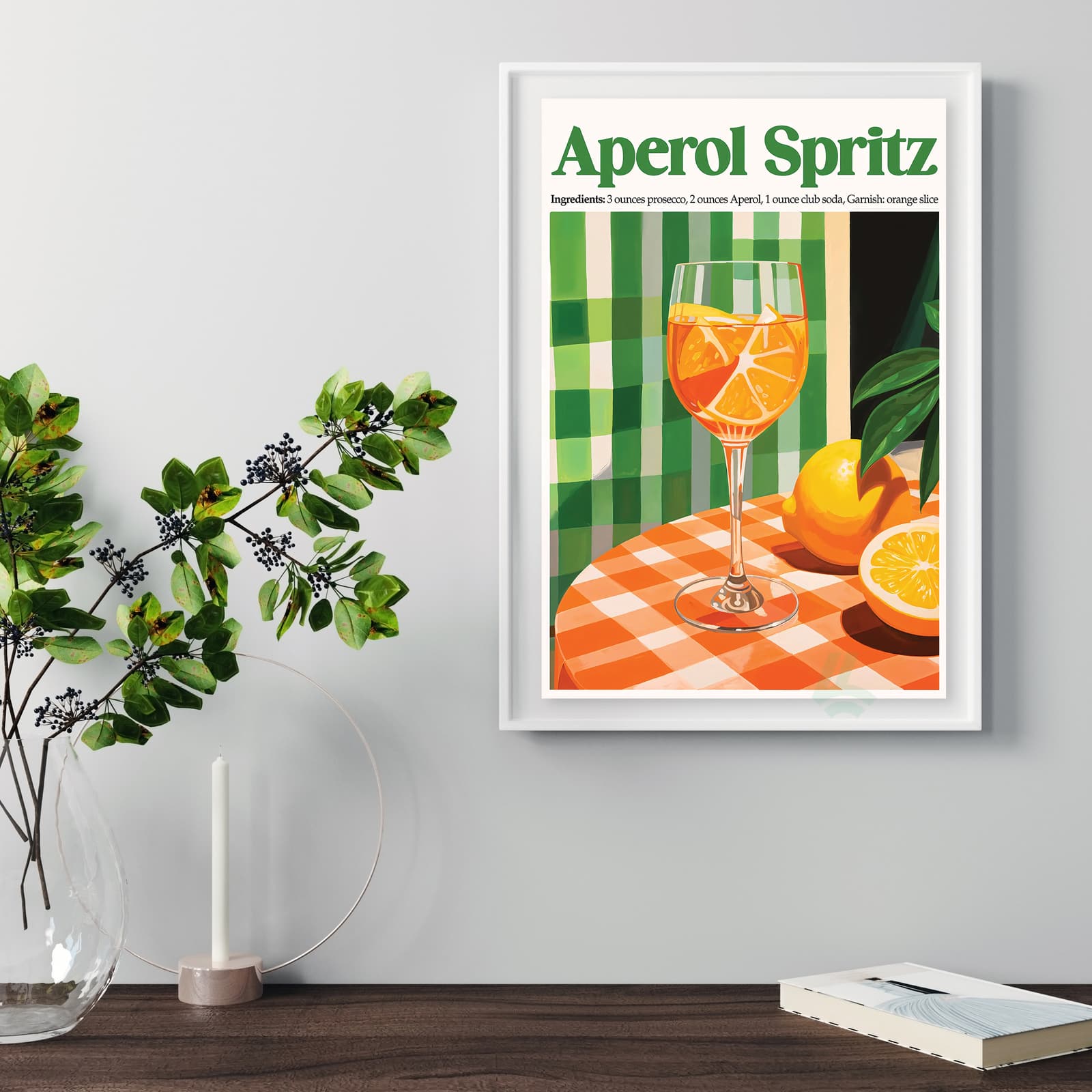 Aperol Spritz Poster Cocktail Wall Art product photo 5
