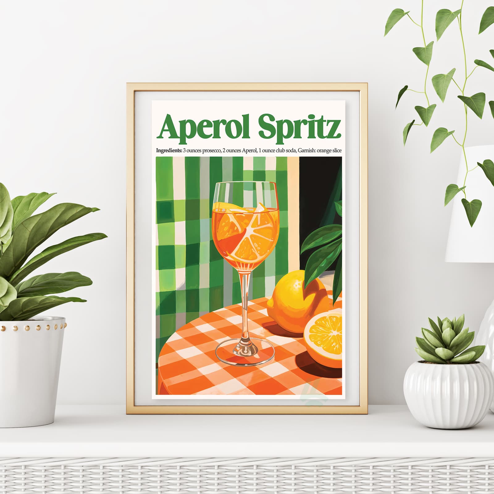 Aperol Spritz Poster Cocktail Wall Art product photo 6