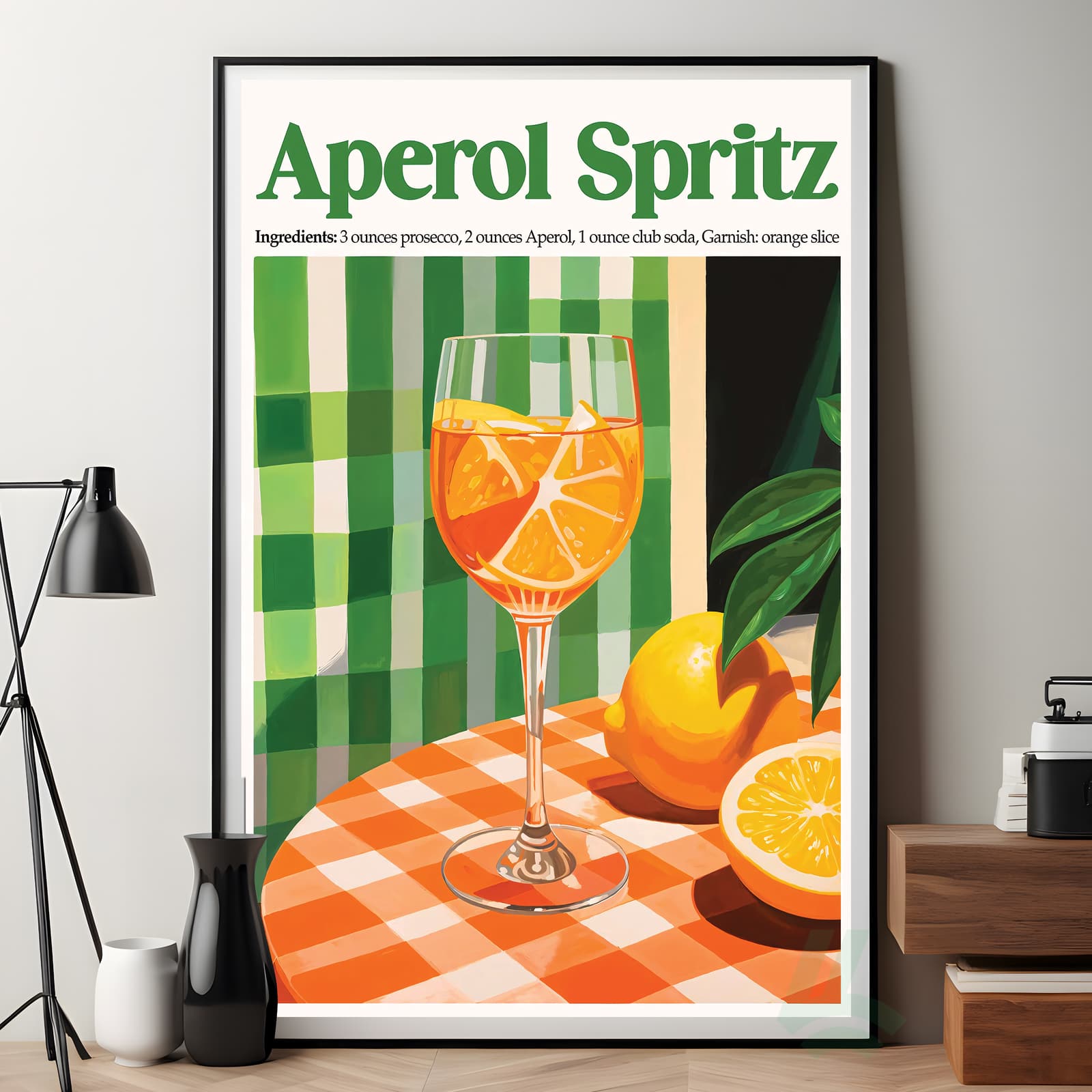 Aperol Spritz Poster Cocktail Wall Art product photo 7