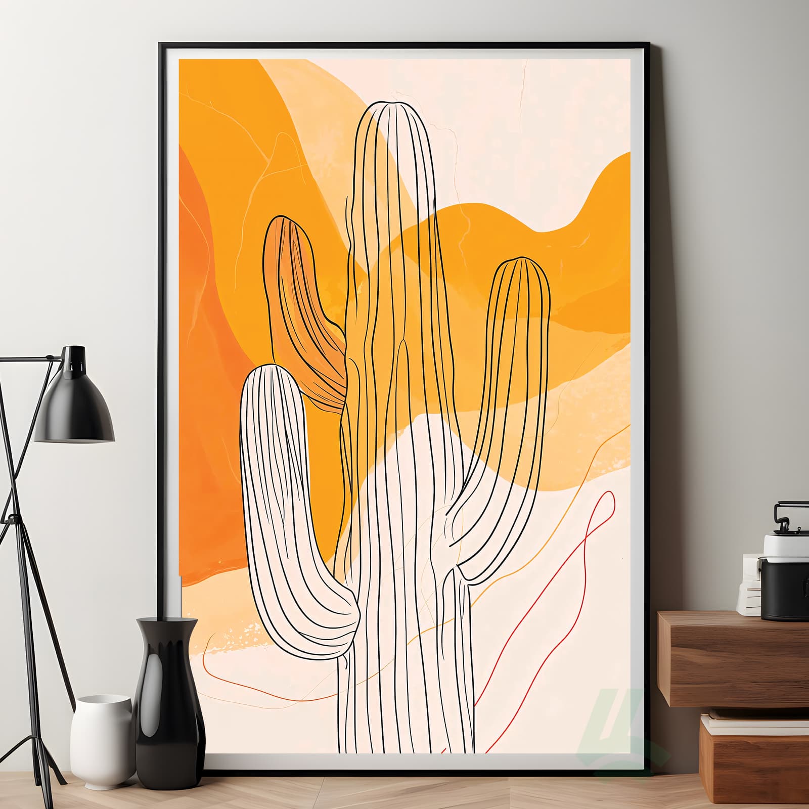 Cactus Poster Desert Wall Art, Minimalist Line Drawing with Southwestern Boho Aesthetic product photo 7