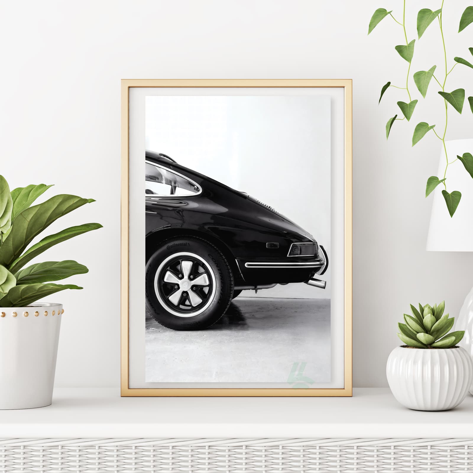 Classic Car Poster Vintage Sports Car Wall Art, Black and White Automotive Print product photo 6