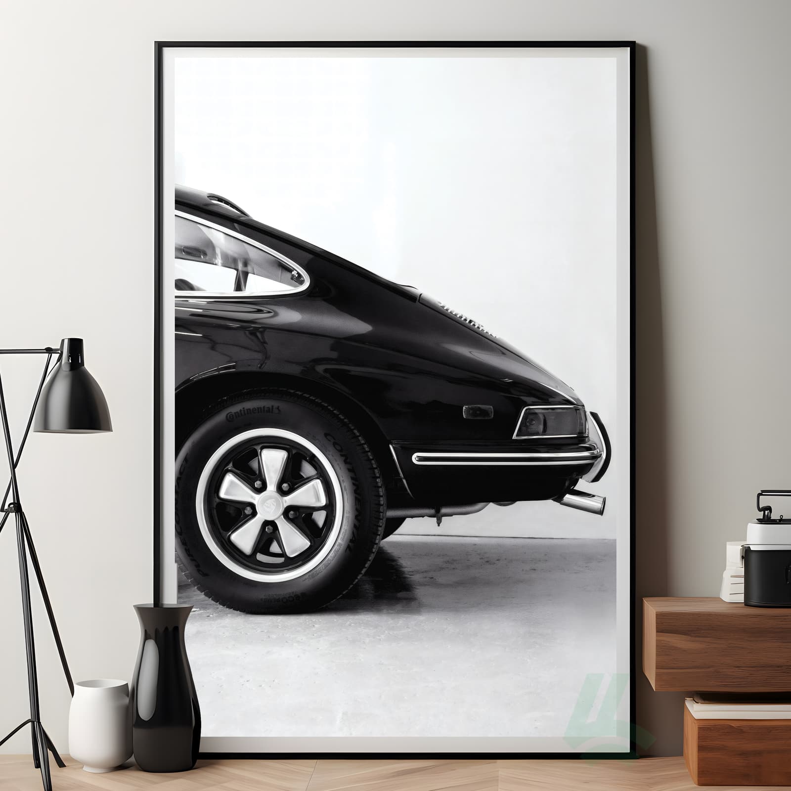 Classic Car Poster Vintage Sports Car Wall Art, Black and White Automotive Print product photo 7