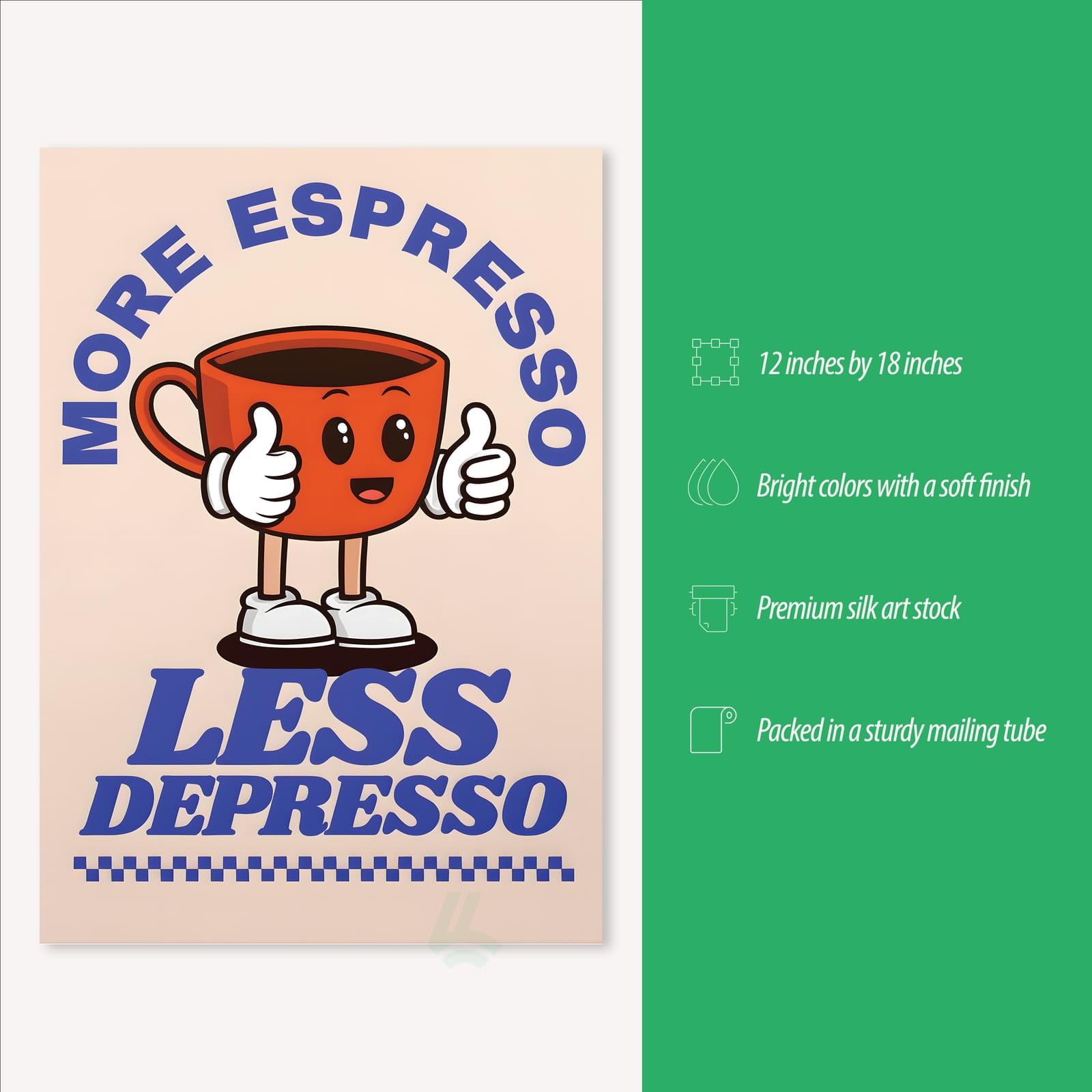 Coffee Poster Funny Espresso Wall Decor product photo 3