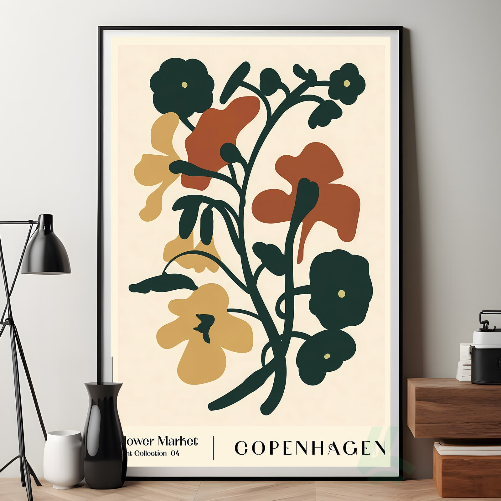 Copenhagen Flower Market Poster, Minimalist Botanical Wall Art Print product photo 7