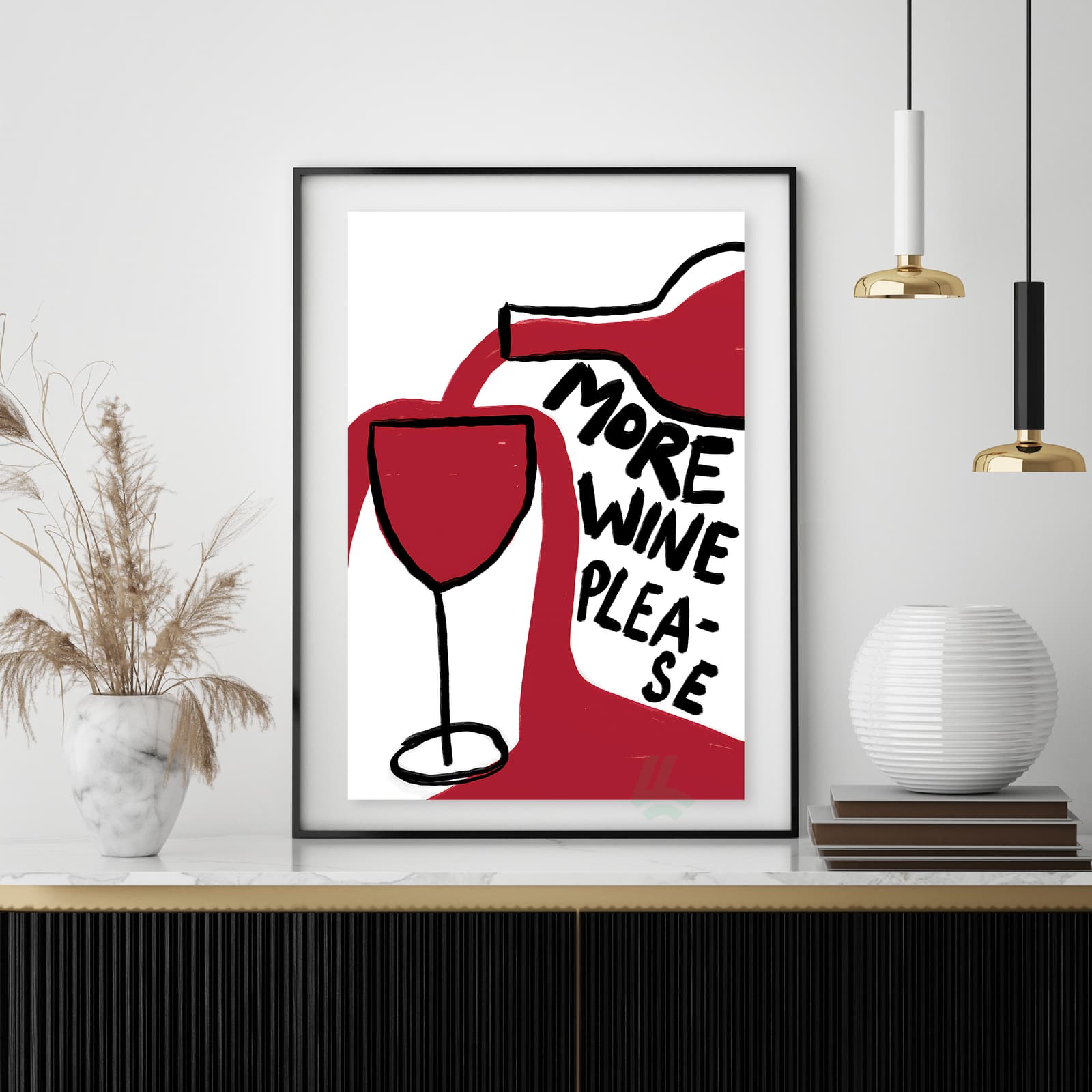 Funny Wine Poster Wall Art Print product photo 4