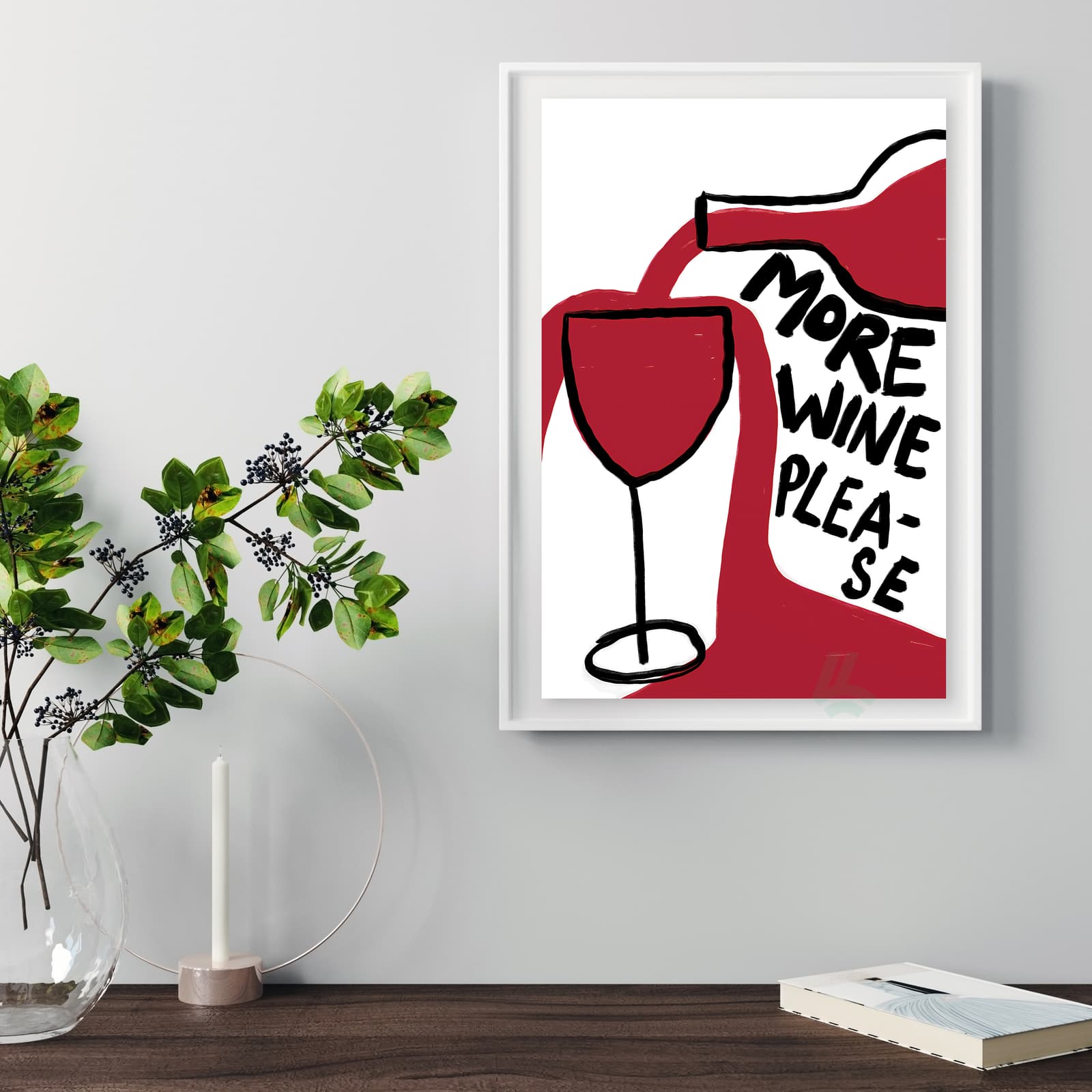 Funny Wine Poster Wall Art Print product photo 5