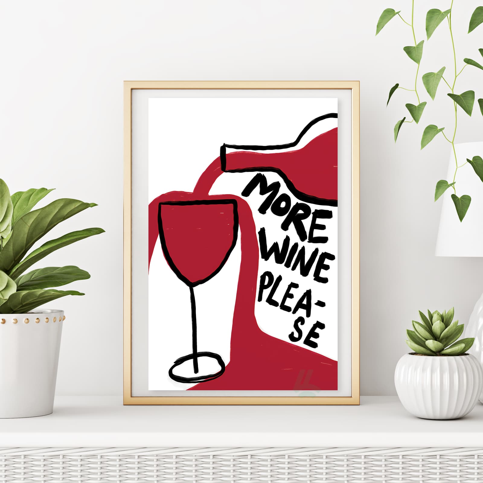 Funny Wine Poster Wall Art Print product photo 6