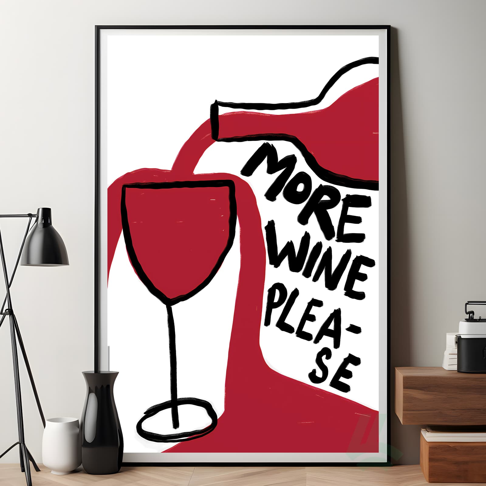 Funny Wine Poster Wall Art Print product photo 7