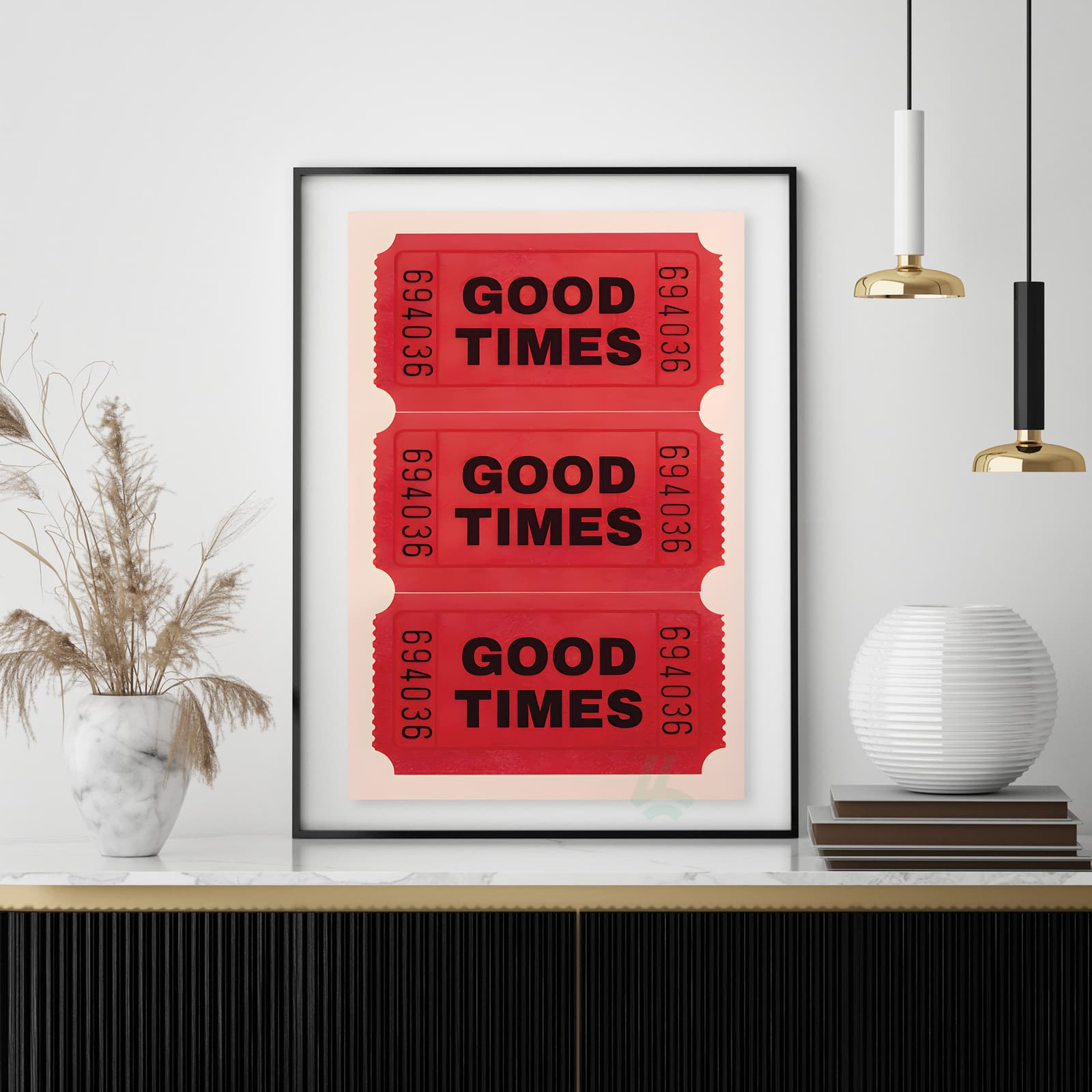 Good Times Poster Retro Ticket Wall Art product photo 4
