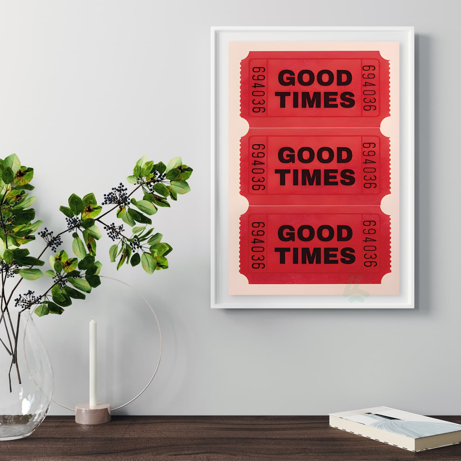 Good Times Poster Retro Ticket Wall Art product photo 5