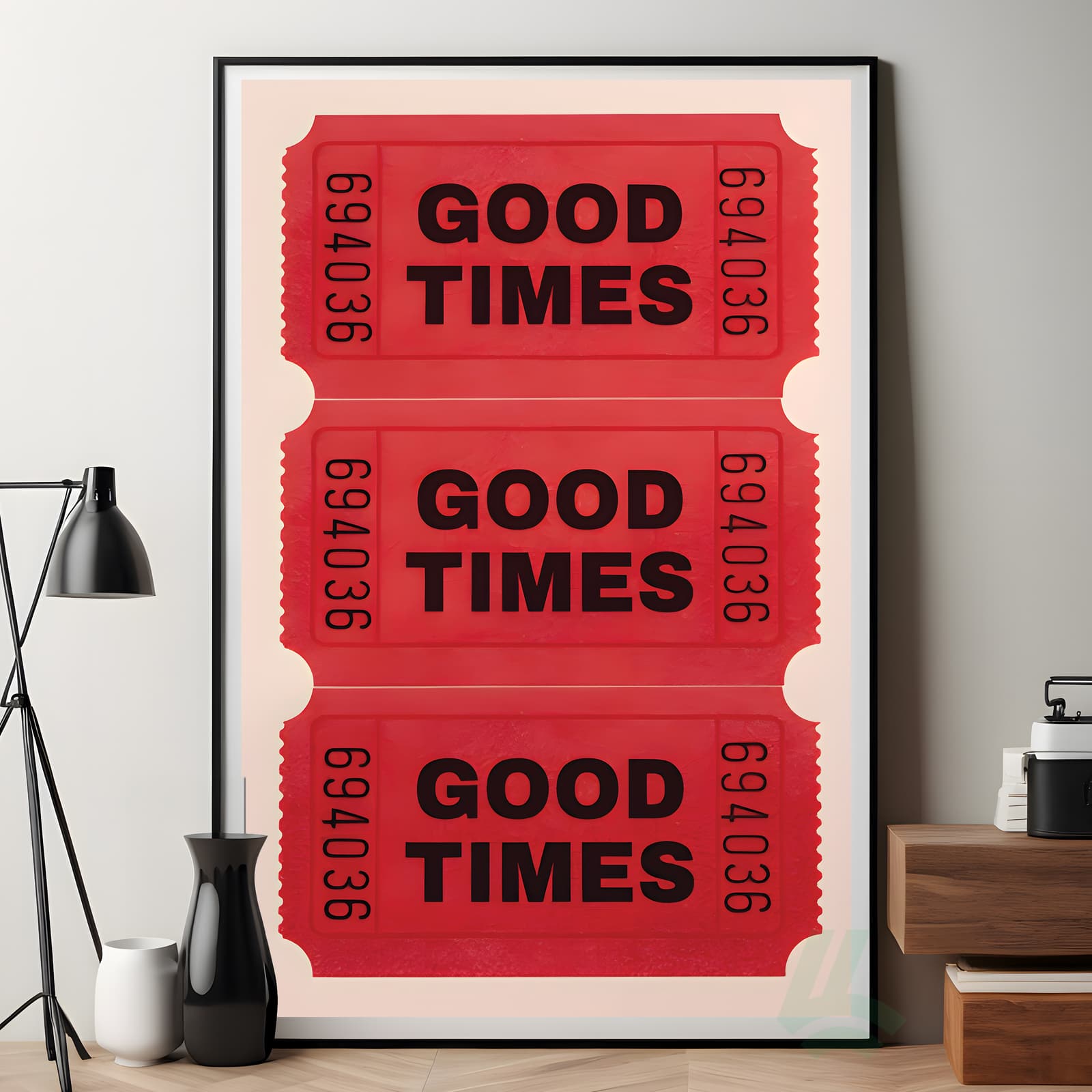 Good Times Poster Retro Ticket Wall Art product photo 7