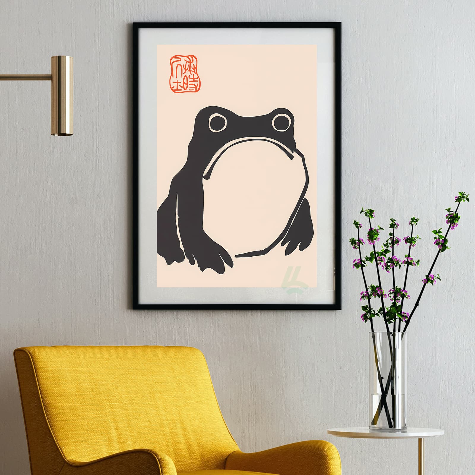 Matsumoto Hoji Frog Poster, Minimalist Japanese Wall Art product photo 2
