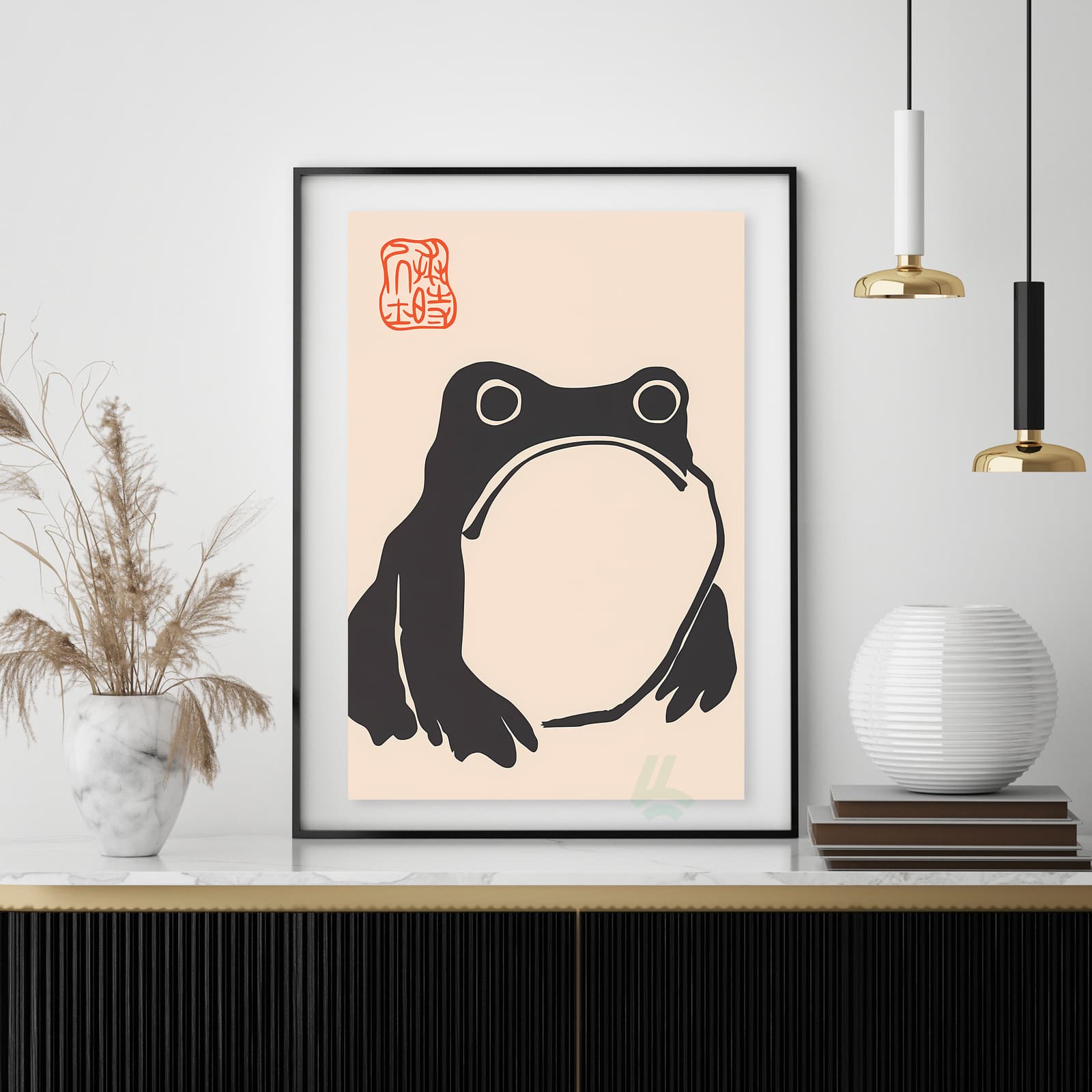 Matsumoto Hoji Frog Poster, Minimalist Japanese Wall Art product photo 4