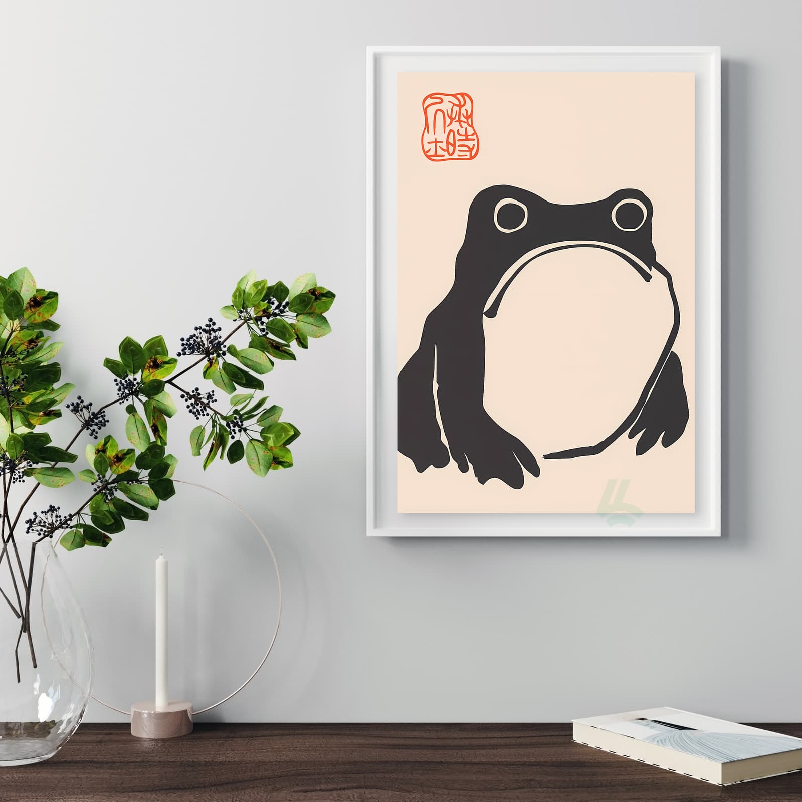 Matsumoto Hoji Frog Poster, Minimalist Japanese Wall Art product photo 5