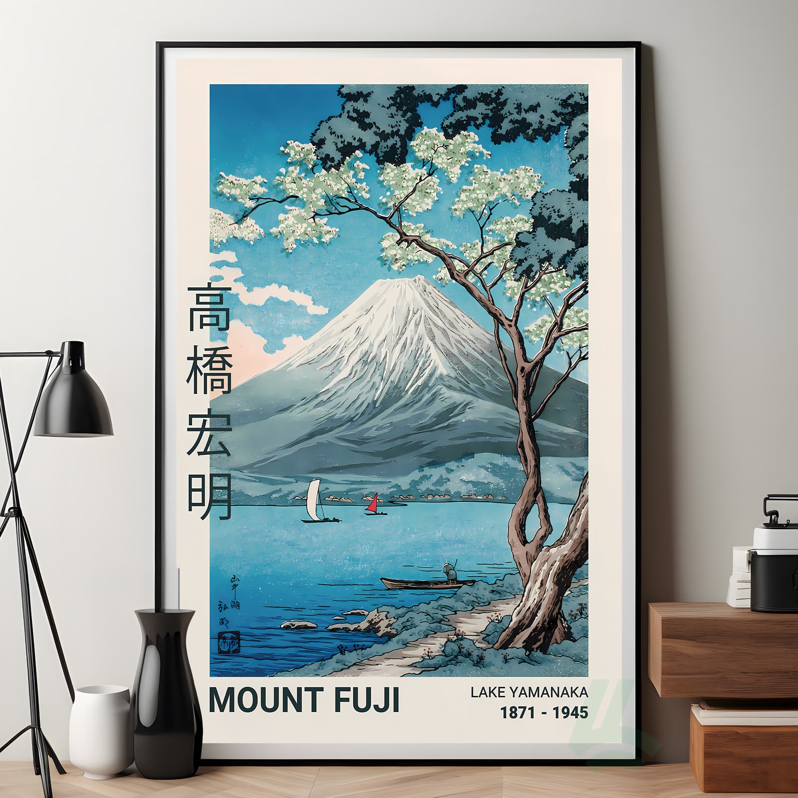 Mount Fuji Poster Japanese Wall Art, Lake Yamanaka Print by Hiroaki Takahashi product photo 7