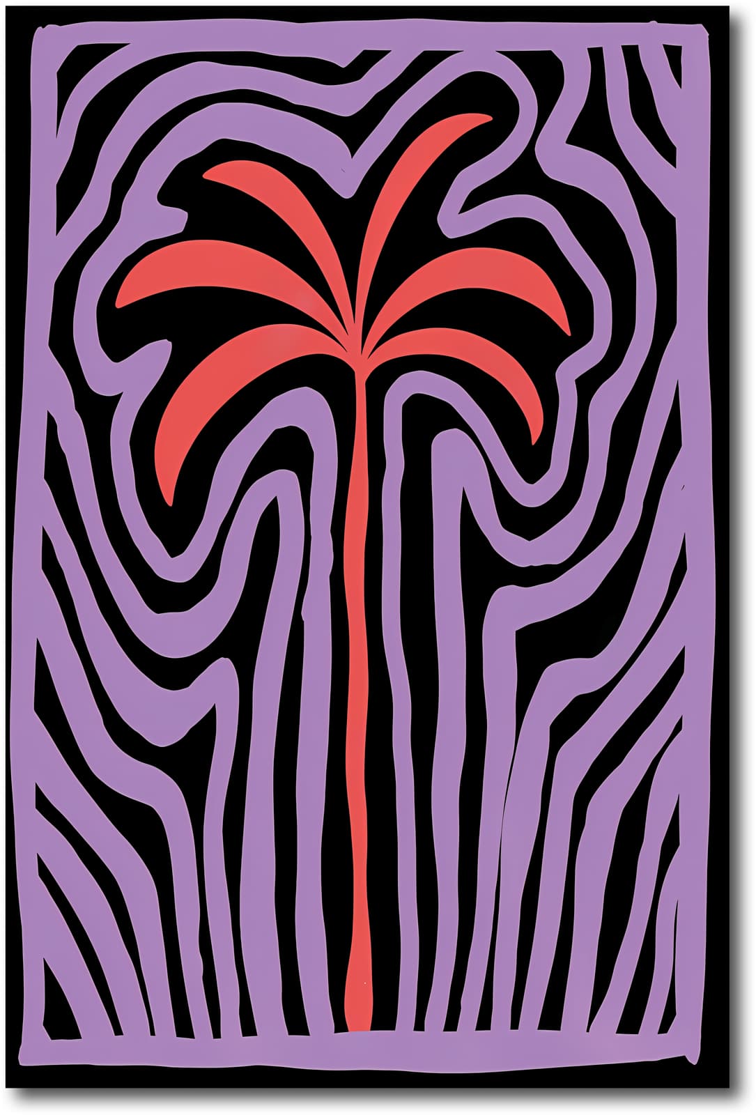 Palm Tree Poster Psychedelic Art product photo 1