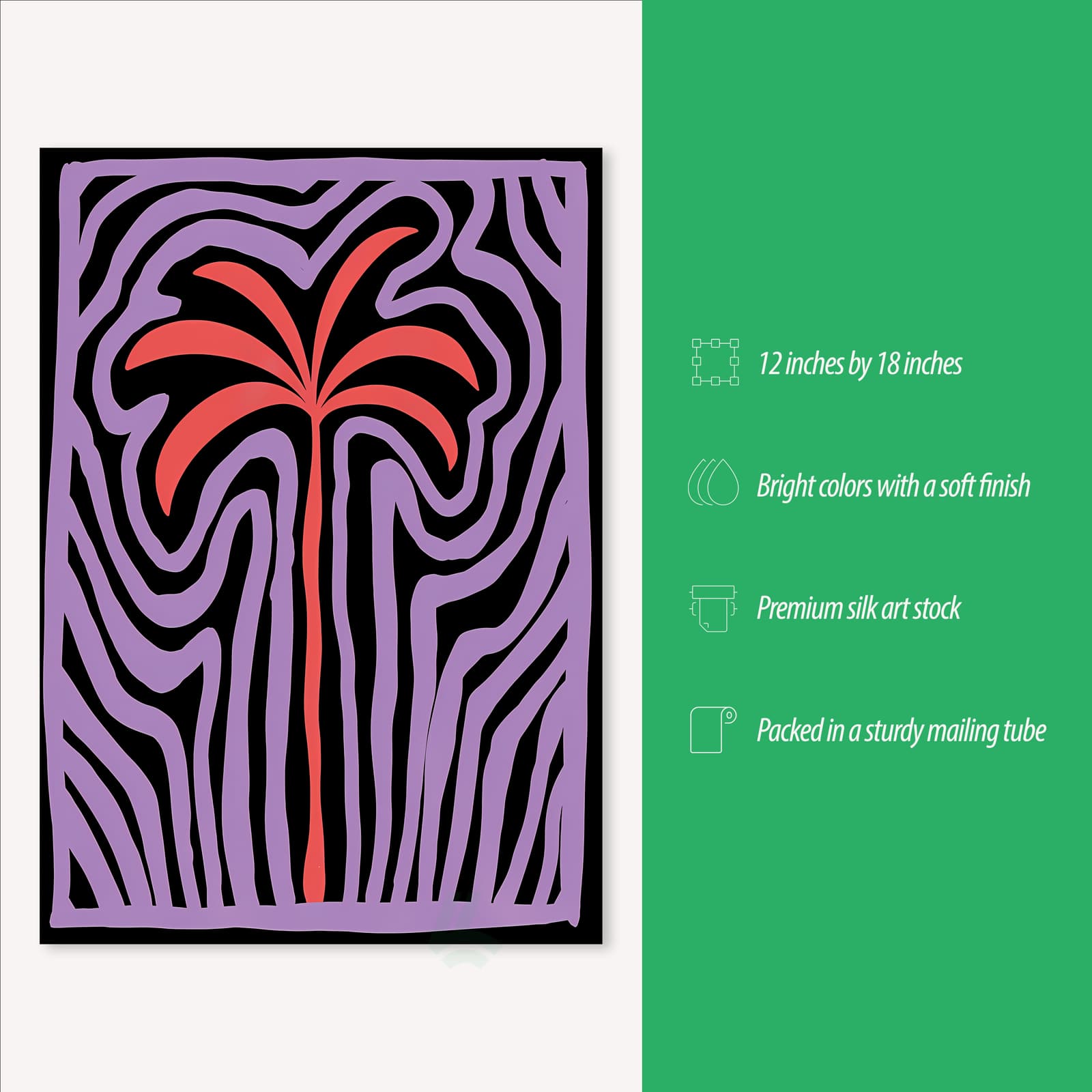 Palm Tree Poster Psychedelic Art product photo 3