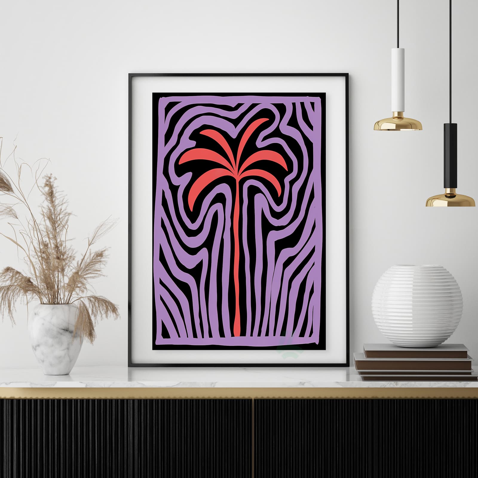 Palm Tree Poster Psychedelic Art product photo 4