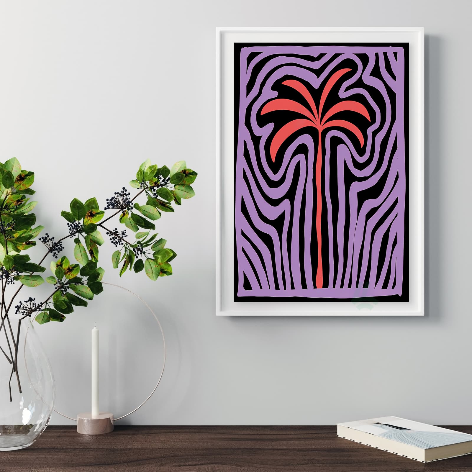 Palm Tree Poster Psychedelic Art product photo 5