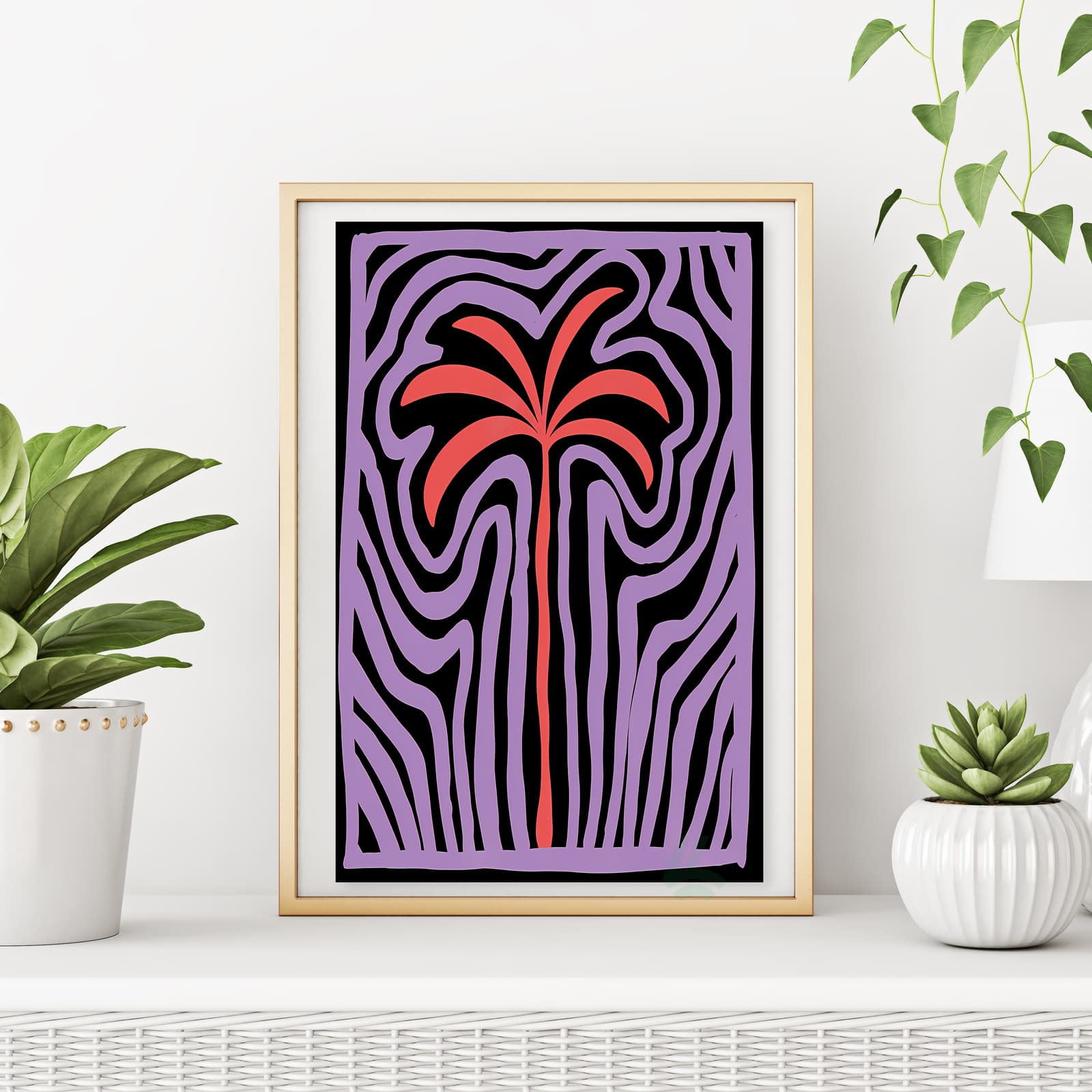 Palm Tree Poster Psychedelic Art product photo 6