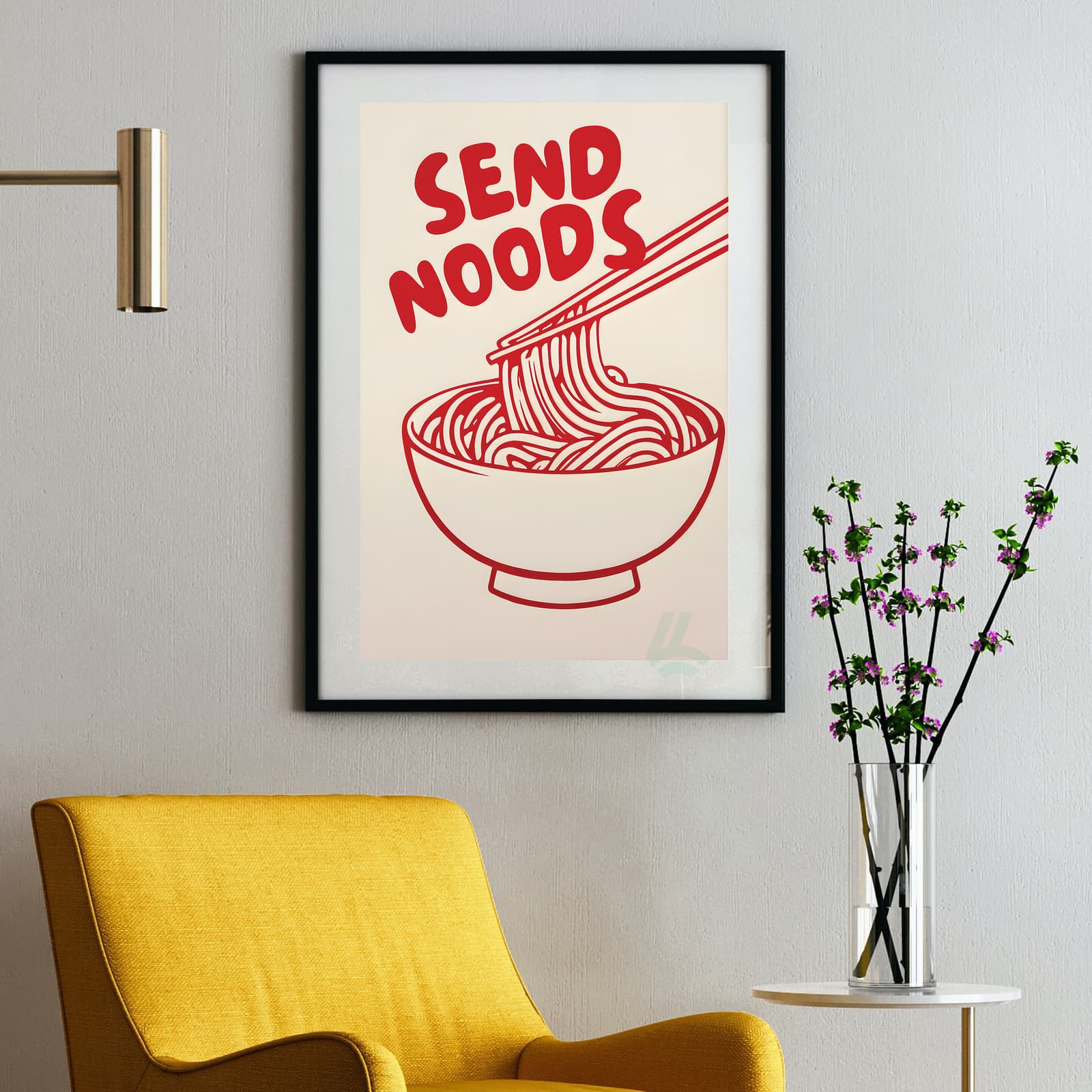 Send Noods Poster, Funny Ramen Noodle Wall Art product photo 2