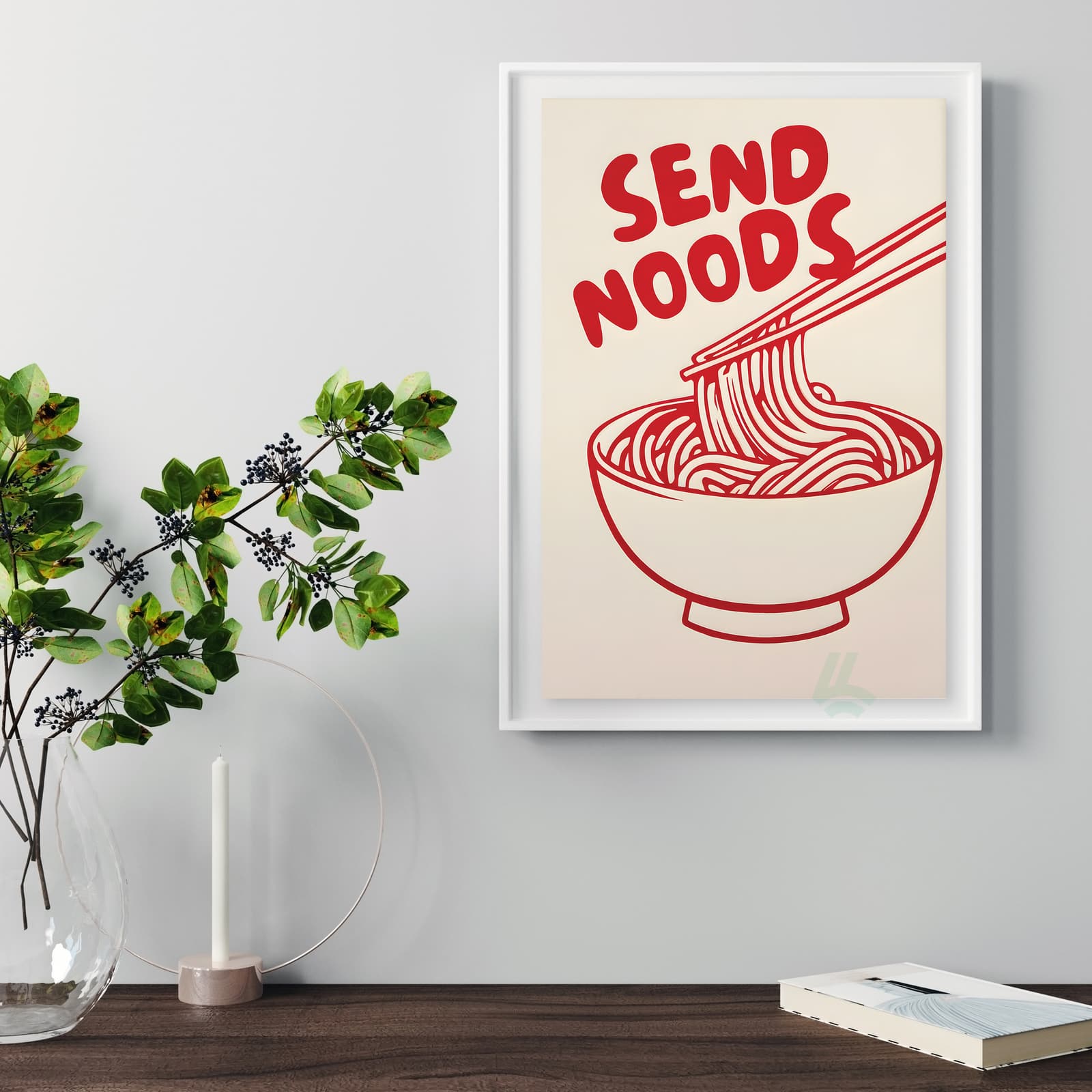 Send Noods Poster, Funny Ramen Noodle Wall Art product photo 5
