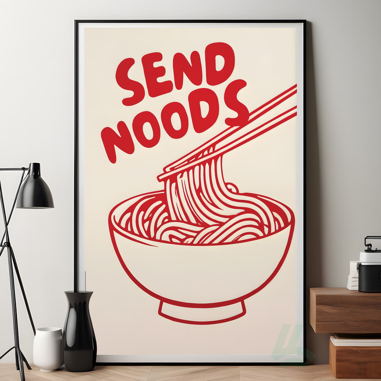 Send Noods Poster, Funny Ramen Noodle Wall Art product photo 7