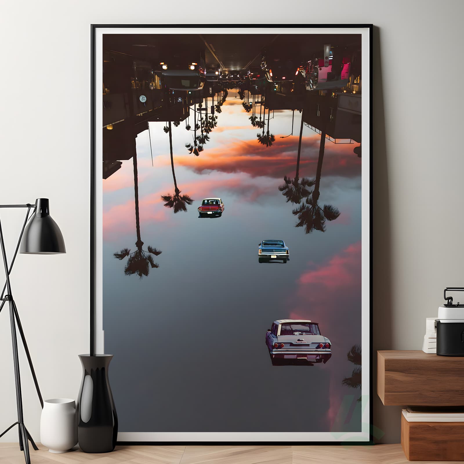 Surreal Car Poster with Floating Vintage Rides product photo 7