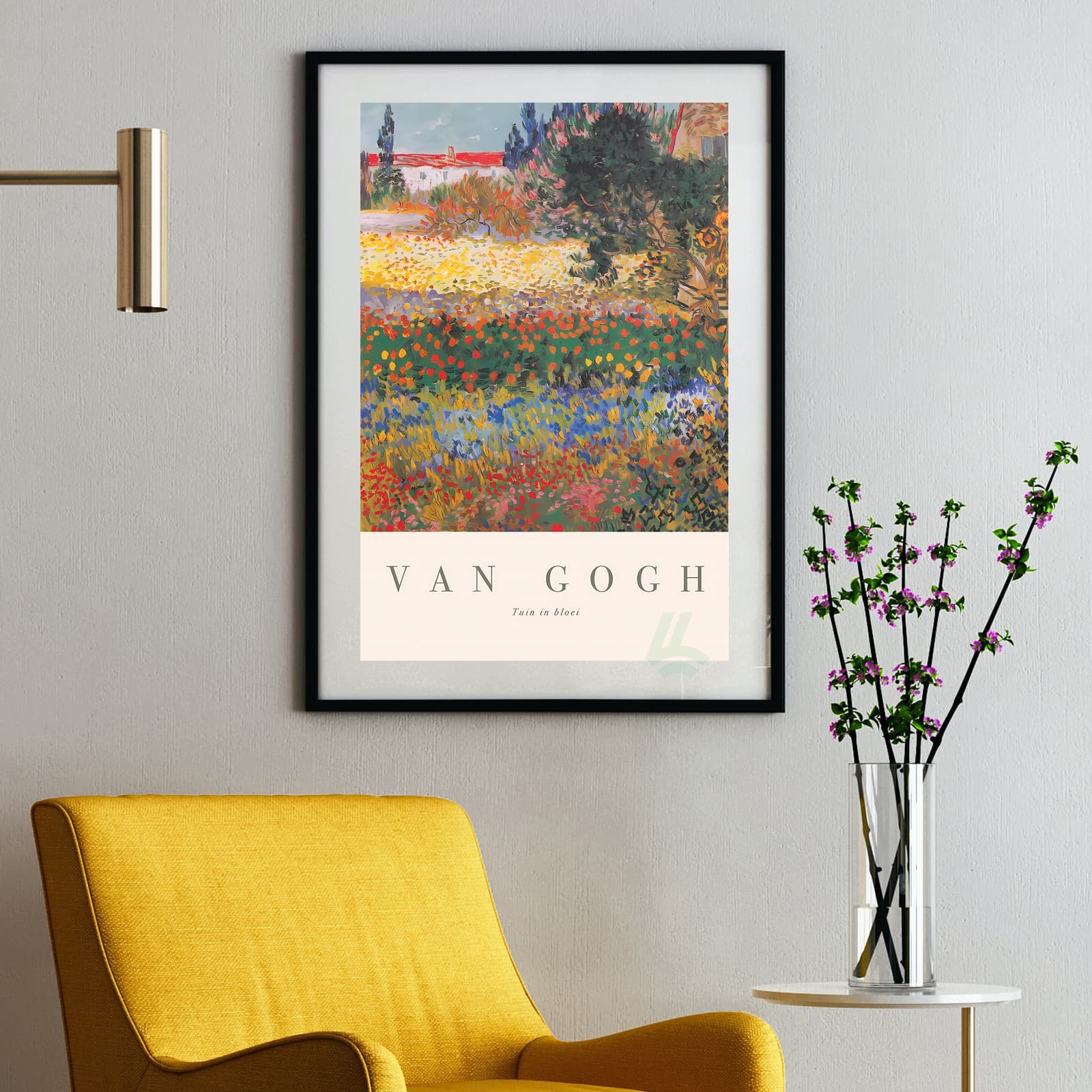 Van Gogh Poster Tuin in Bloei Art Print, Floral Wall Decor Impressionist Landscape product photo 2