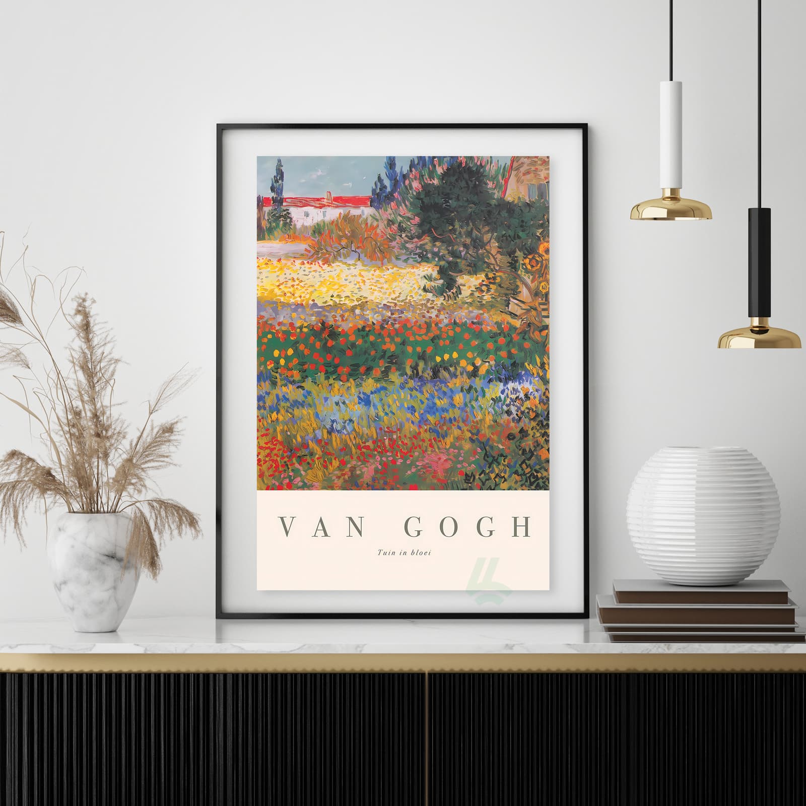 Van Gogh Poster Tuin in Bloei Art Print, Floral Wall Decor Impressionist Landscape product photo 4