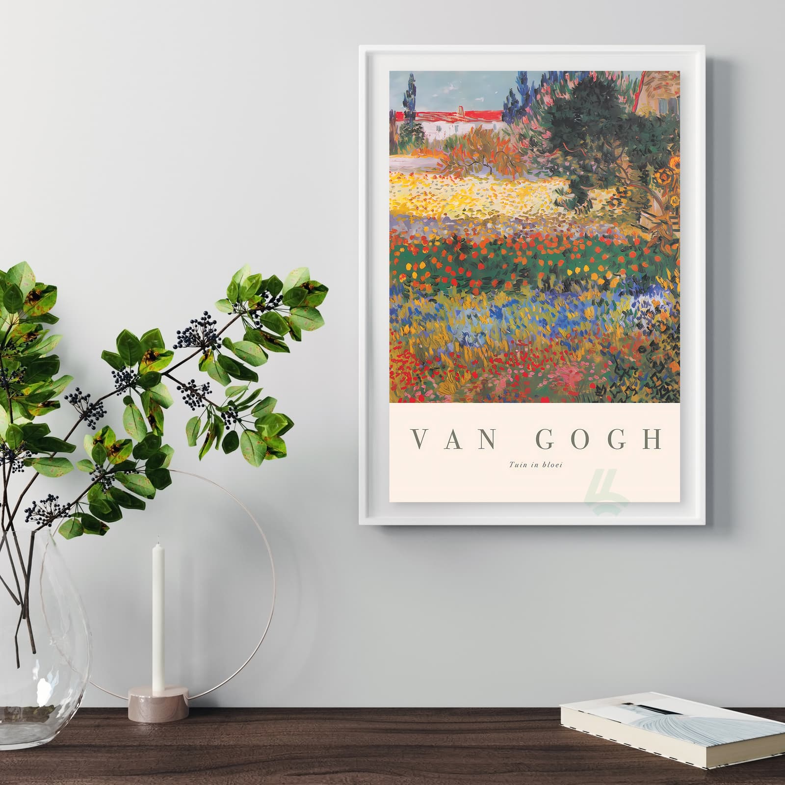Van Gogh Poster Tuin in Bloei Art Print, Floral Wall Decor Impressionist Landscape product photo 5