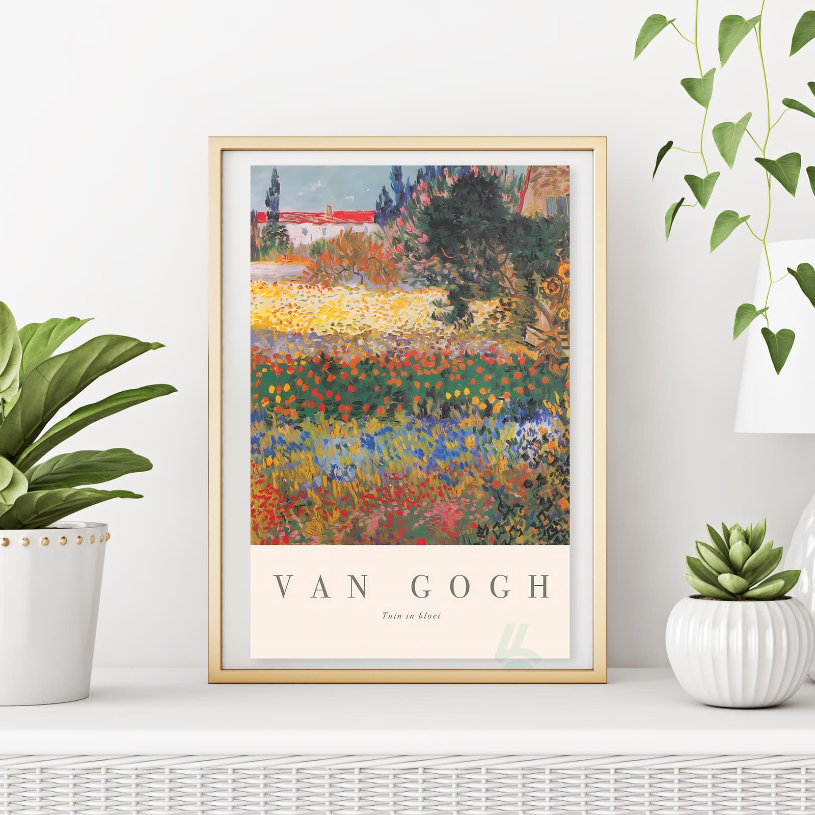 Van Gogh Poster Tuin in Bloei Art Print, Floral Wall Decor Impressionist Landscape product photo 6